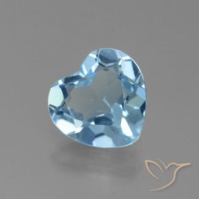 Topaze Bleu Suisse naturelle Cœur, 2.58 ct, VVS
