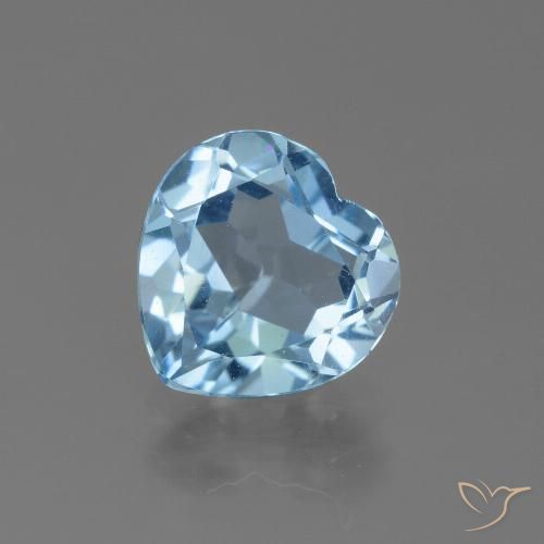 2.72ct Naturel Bleu ciel Topaze, Cœur, VVS