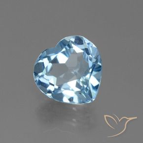 Topaze Bleu ciel naturelle Cœur, 2.72 ct, VVS