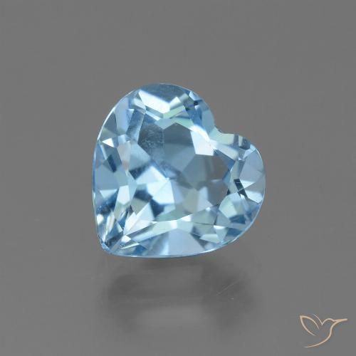 3.08ct Naturel Bleu ciel Topaze, Cœur, VVS