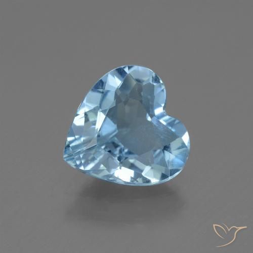 2.31ct Naturel Bleu ciel Topaze, Cœur, VVS