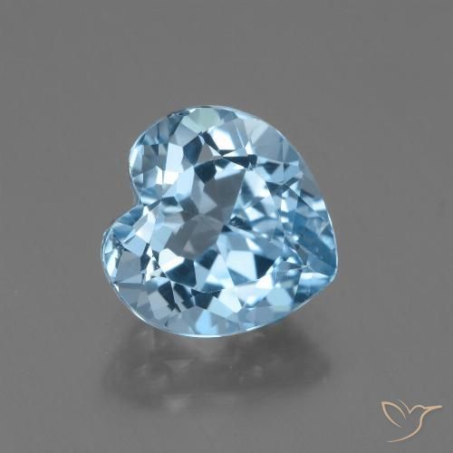 3.19ct Naturel Bleu ciel Topaze, Cœur, VVS