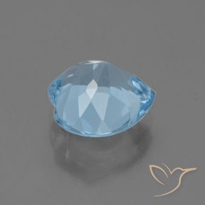 Topaze Bleu ciel naturelle Cœur, 3.19 ct, VVS