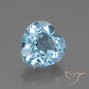 Topaze Bleu Suisse naturelle Cœur, 3.11 ct, VVS