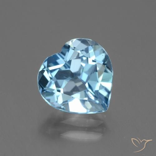 2.71ct Naturel Bleu ciel Topaze, Cœur, VVS