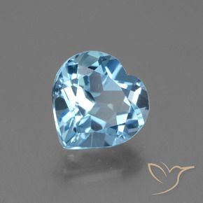 Topaze Bleu ciel naturelle Cœur, 2.71 ct, VVS