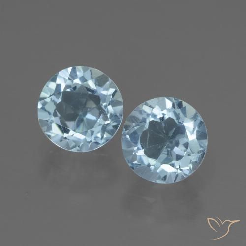 Achetez naturel 2.31ct Bleu ciel Topaze gems, Coupe roude, En provenance Brésil chez GemSelect. En stock, livraison internationale!
