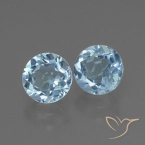 Achetez naturel 2.31ct Bleu ciel Topaze gems, Coupe roude, En provenance Brésil chez GemSelect. En stock, livraison internationale!