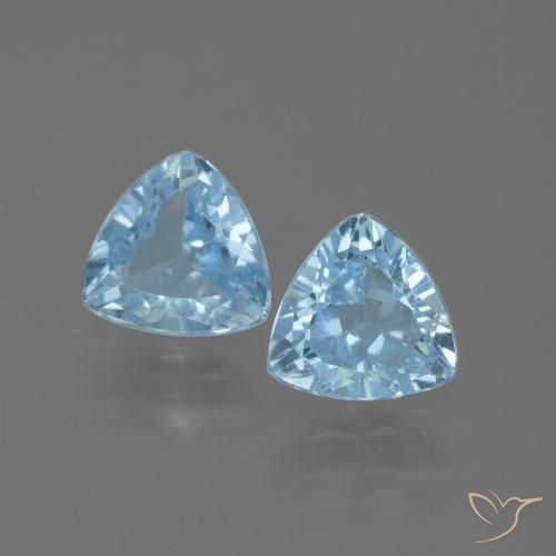 2.61ctw Naturel Bleu ciel Topaze, Trillion, VVS, Photo A