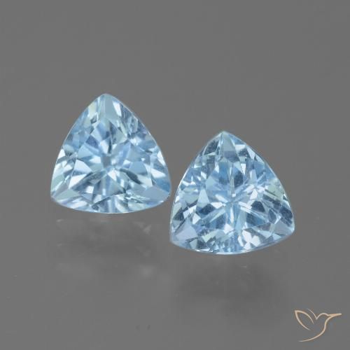 2.91ctw Naturel Bleu ciel Topaze, Trillion, VVS-VS