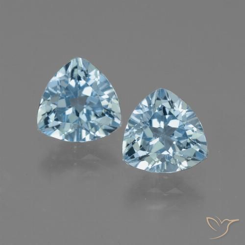 2.94ctw Naturel Bleu ciel Topaze, Trillion, VVS-VS