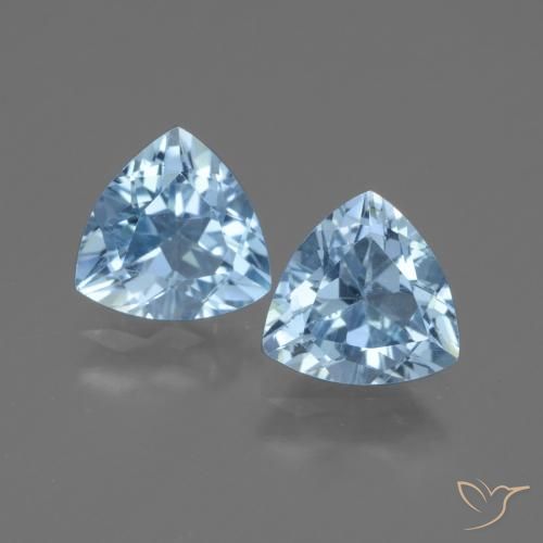 Achetez naturel 2,50ct bleu ciel topaze gems, trillion, en provenance brésil chez gemselect. en stock, livraison internationale!