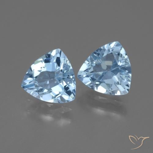 Achetez naturel 2,50ct bleu ciel topaze gems, trillion, en provenance brésil chez gemselect. en stock, livraison internationale!