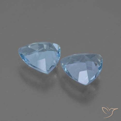 Achetez naturel 2,50ct bleu ciel topaze gems, trillion, en provenance brésil chez gemselect. en stock, livraison internationale!
