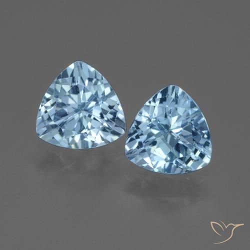 2.78ctw Naturel Bleu Suisse Topaze, Trillion, VVS-VS