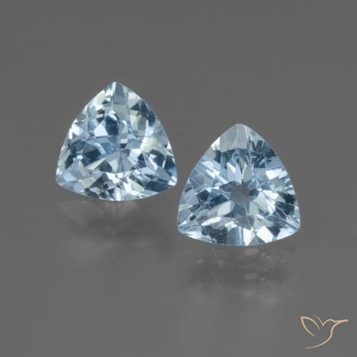 2.54ctw Naturel Bleu ciel Topaze, Trillion, VVS-VS