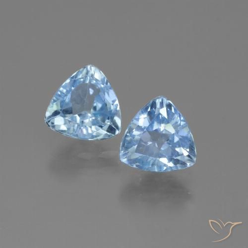 2.83ctw Naturel Bleu ciel Topaze, Trillion, VVS-VS