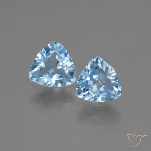 2.56ctw Naturel Bleu ciel Topaze, Trillion, VS