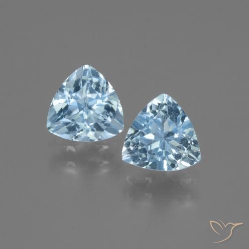 2.94ctw Naturel Bleu ciel Topaze, Trillion, VVS-VS