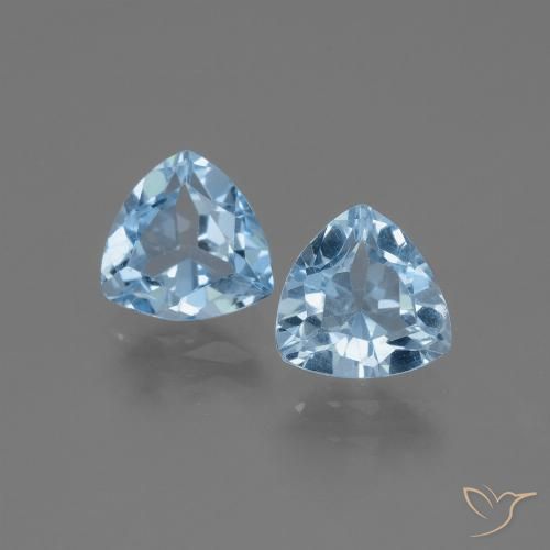 2.83ctw Naturel Bleu Suisse Topaze, Trillion, VVS-VS