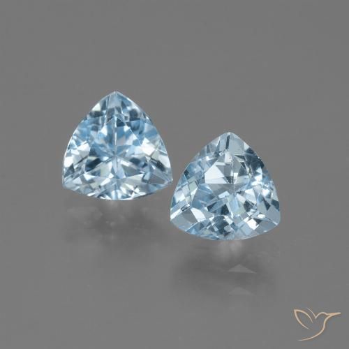 2.95ctw Naturel Bleu ciel Topaze, Trillion, VVS-VS