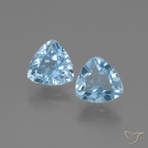 2.80ctw Naturel Bleu ciel Topaze, Trillion, VVS-VS