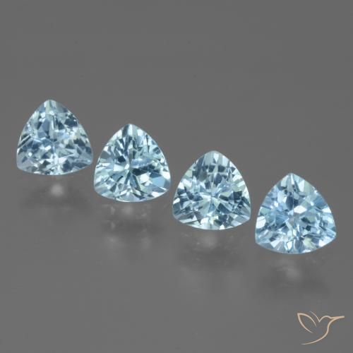 5.76ctw Naturel Bleu ciel Topaze, Trillion, VVS-VS