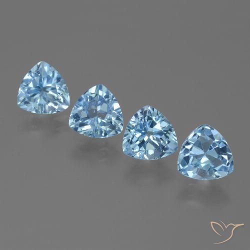5.40ctw Naturel Bleu Suisse Topaze, Trillion, VVS-VS