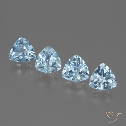 5.63ctw Naturel Bleu ciel Topaze, Trillion, VVS-VS
