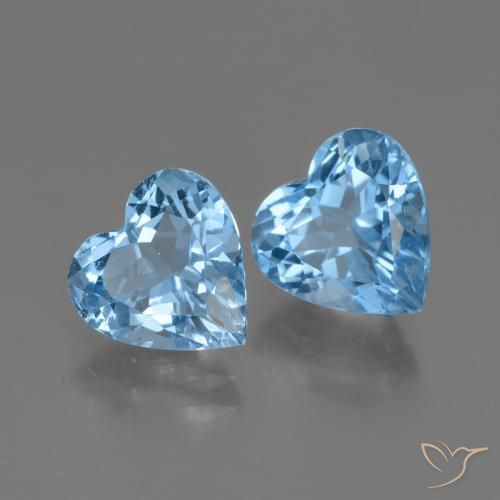 Shop natural 5.94ct Bleu Suisse Topaze gems, Cœur, from Brésil at GemSelect. In stock, global shipping!