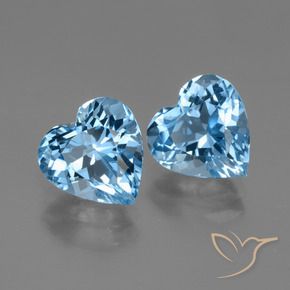 Achetez naturel 6.26ct Bleu Suisse Topaze gems, Forme de coeur, En provenance Brésil chez GemSelect. En stock, livraison internationale!