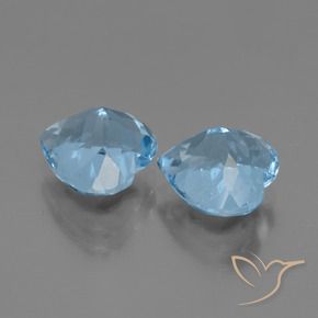 Achetez naturel 6.26ct Bleu Suisse Topaze gems, Forme de coeur, En provenance Brésil chez GemSelect. En stock, livraison internationale!