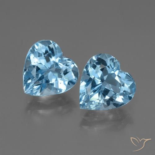 Shop natural 5.94ct Bleu Suisse Topaze gems, Cœur, from Brésil at GemSelect. In stock, global shipping!