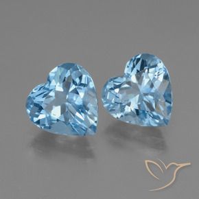 Achetez naturel 6,15ct bleue topaze gems, forme de coeur, en provenance brésil chez gemselect. en stock, livraison internationale!