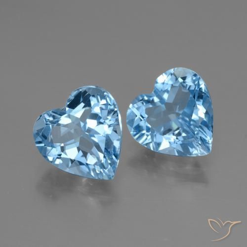 Shop natural 5.37ct Bleu Suisse Topaze gems, Cœur, from Brésil at GemSelect. In stock, global shipping!