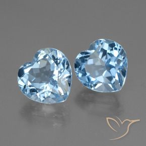 Shop natural 6.84ct Bleu Suisse Topaze gems, Cœur, from Brésil at GemSelect. In stock, global shipping!