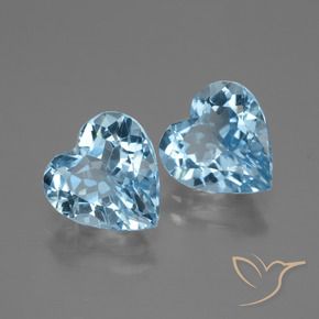 Shop natural 5.78ct Bleu ciel Topaze gems, Cœur, from Brésil at GemSelect. In stock, global shipping!