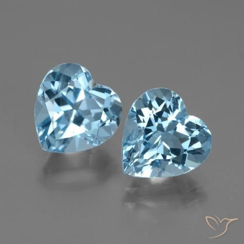 6.06ctw Naturel Bleu Suisse Topaze, Cœur, VVS