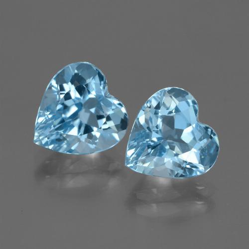 Achetez naturel 6.19ct Bleu Suisse Topaze gems, Forme de coeur, En provenance Brésil chez GemSelect. En stock, livraison internationale!