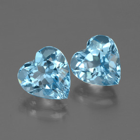 Achetez naturel 6.19ct Bleu Suisse Topaze gems, Forme de coeur, En provenance Brésil chez GemSelect. En stock, livraison internationale!