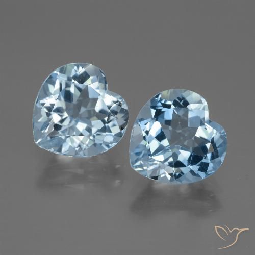6.19ctw Naturel Bleu Suisse Topaze, Cœur, VVS