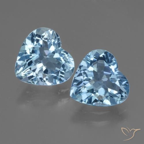 5.51ctw Naturel Bleu Suisse Topaze, Cœur, VVS