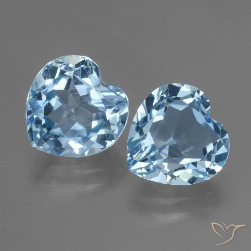 6.21ctw Naturel Bleu ciel Topaze, Cœur, VVS