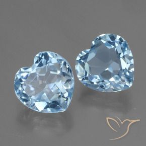 Shop natural 6.21ct Bleu ciel Topaze gems, Cœur, from Brésil at GemSelect. In stock, global shipping!