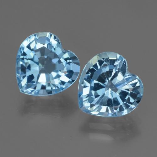 Achetez naturel 6,10ct bleue topaze gems, forme de coeur, en provenance brésil chez gemselect. en stock, livraison internationale!