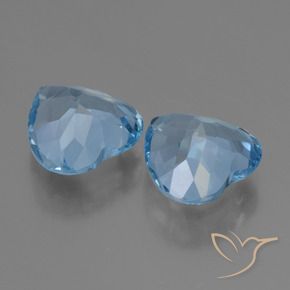 Shop natural 5.84ct Bleu Suisse Topaze gems, Cœur, from Brésil at GemSelect. In stock, global shipping!