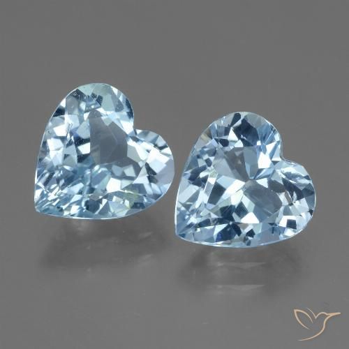 5.06ctw Naturel Bleu ciel Topaze, Cœur, VS