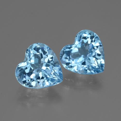Achetez naturel 5,98ct bleue topaze gems, forme de coeur, en provenance brésil chez gemselect. en stock, livraison internationale!