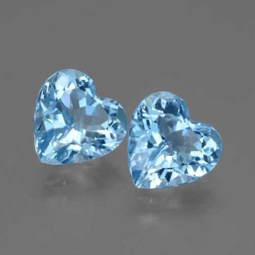 Achetez naturel 5,98ct bleue topaze gems, forme de coeur, en provenance brésil chez gemselect. en stock, livraison internationale!