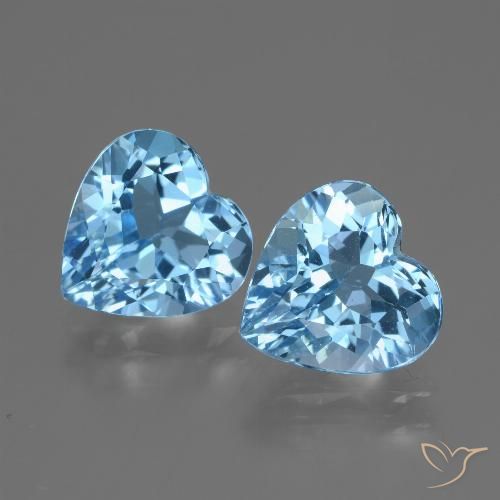 Shop natural 5.75ct Bleu Suisse Topaze gems, Cœur, from Brésil at GemSelect. In stock, global shipping!